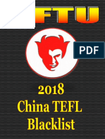 2018 CFTU Blacklist of China Schools, TEFL Recruiters & Visa Agents