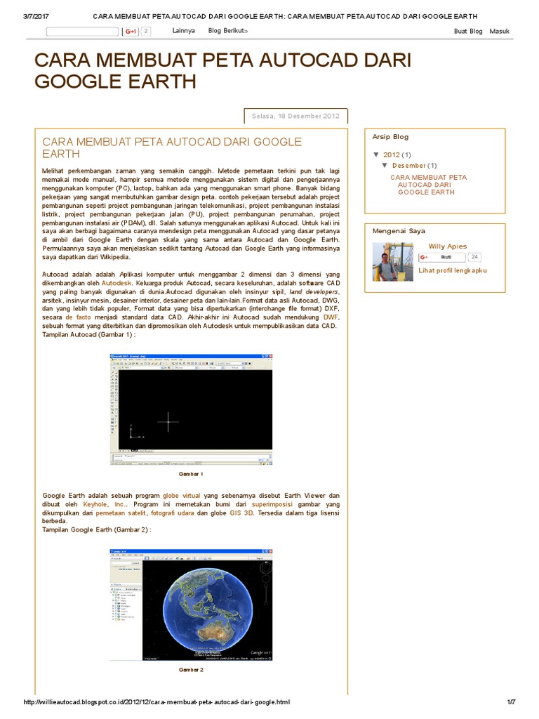 Pembuatan Peta Autocad dari Google Earth | PDF | Komputer