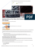 Using Word To Write Your Thesis - Making A Table of Contents, Inserting Captions, and Cross-Referencing - Bitesize Bio