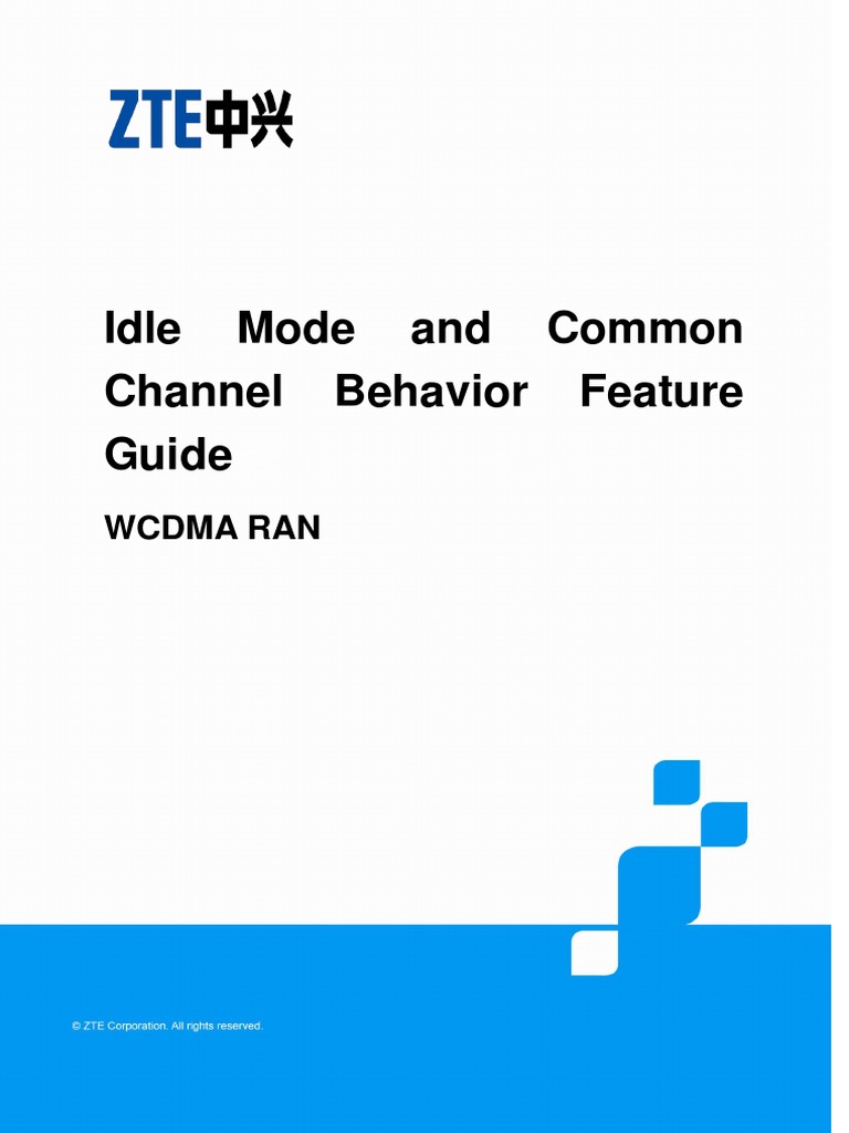 ZTE - UMTS Idle Mode & Common Channel Behavior Feature Guide PDF | PDF ...
