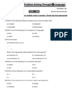 Programming & Problem Solving Through Language: Total Time: 3 Hrs