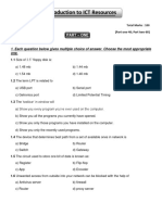 Introduction To ICT Resources: Total Time: 3 Hrs