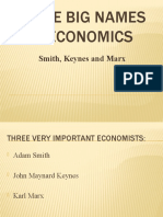 Three Big Names in Economics