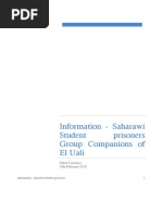 Information - Saharawi Student prisoners Group Companions of El Uali 
