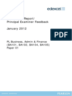 Examiners' Report/ Principal Examiner Feedback January 2012