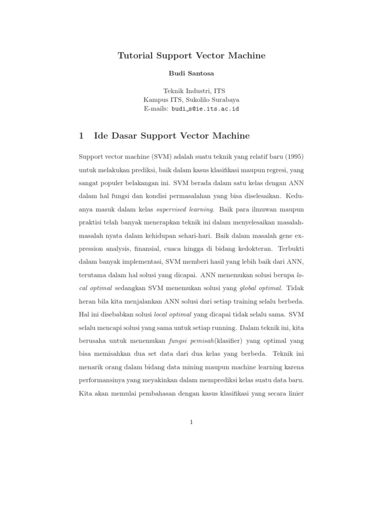 Tutorial SVM PDF | PDF