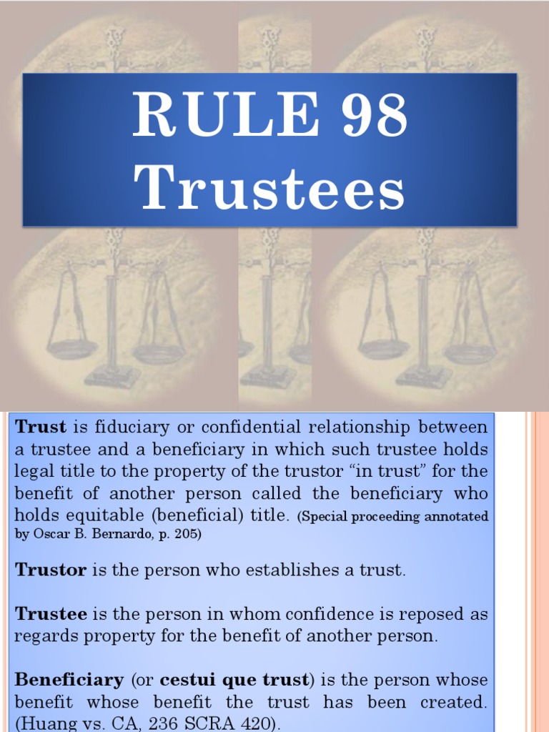 Trustee Roles and Responsibilities | PDF | Trust Law | Trustee
