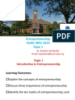 Entrepreneurship Topic 1