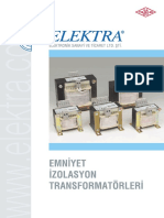 ELEKTRA Emniyet İzolasyon Transformatorleri