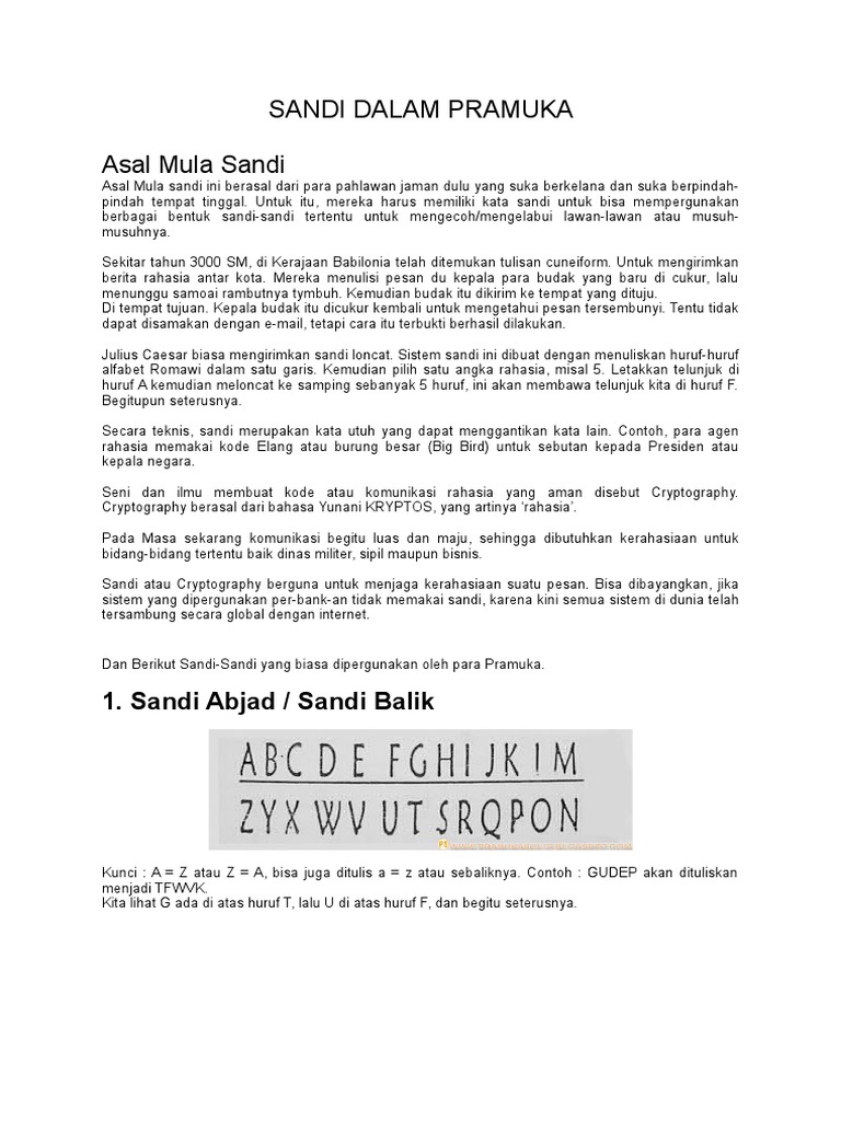 Sandi Dalam Pramuka