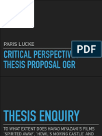Critical Perspectives - Thesis Proposal OGR