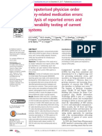 Computerised Physician Order Entry-related Medication Errors Analysis of Reported Errors and Vulnerability Testing of Current Systems