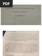 Togo - Code Dialogue politique 2018