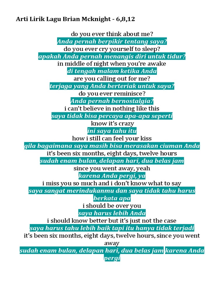 Arti Lirik Lagu Brian Mcknight