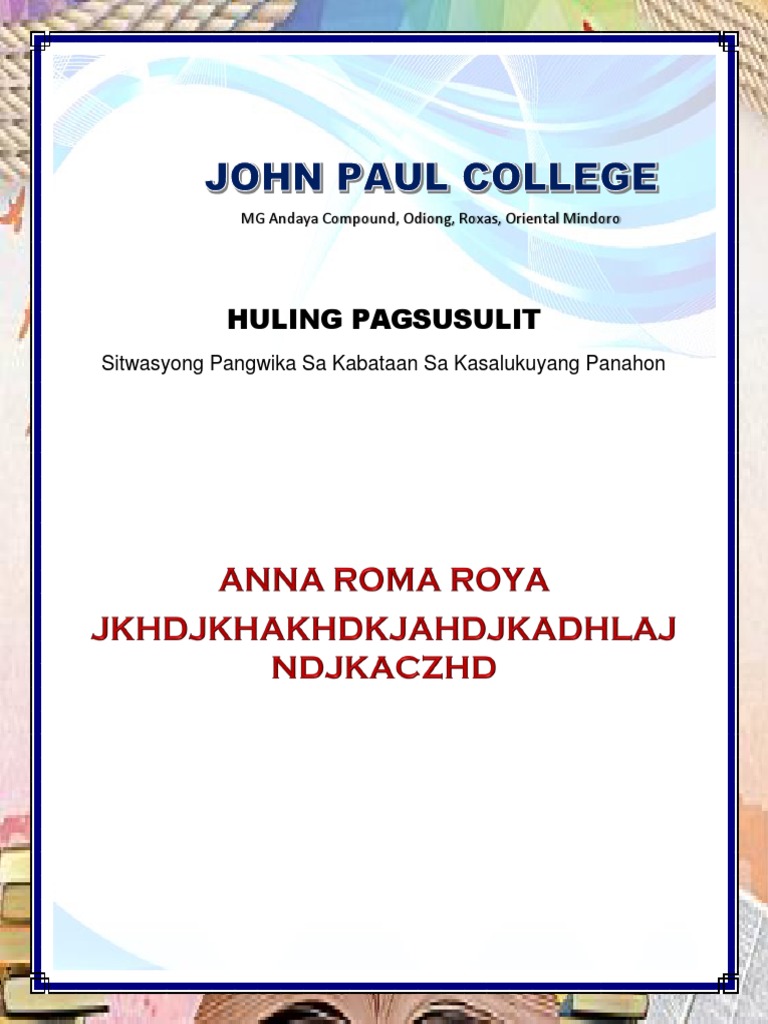 Thesis sitwasyong pangwika image