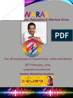 Sound Waves Allow Relaxation & Alleviate Stress: For All Employees in Supervisory Cadre and Above 28 February, 2014