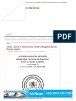 Contoh Laporan PI Siswa Jurusan Teknik Ketenagalistrikan Dan Otomasi Industri - Informasi Untuk Guru Dan Siswa