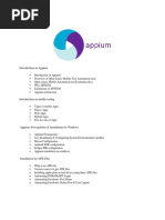 Appium Syllabus