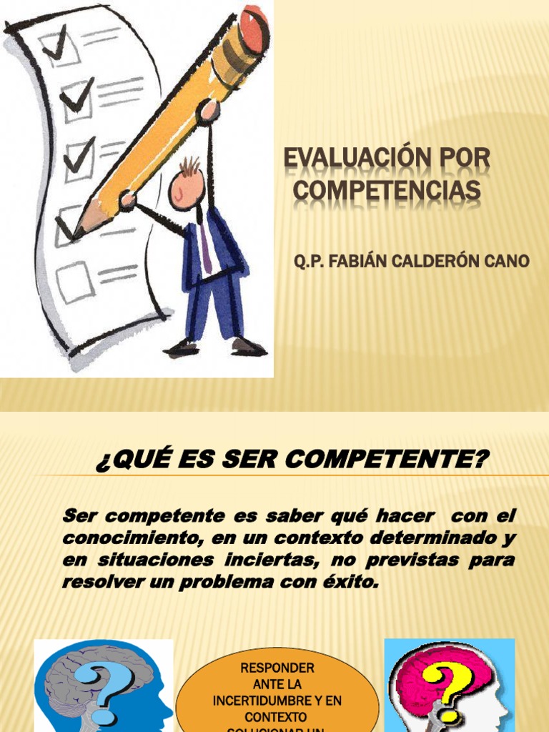 Evaluación Por Competencias Evaluación Aprendizaje