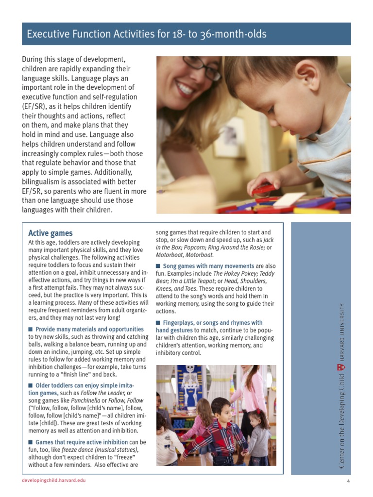 Executive Function Activities for Toddlers | PDF | Executive Functions ...