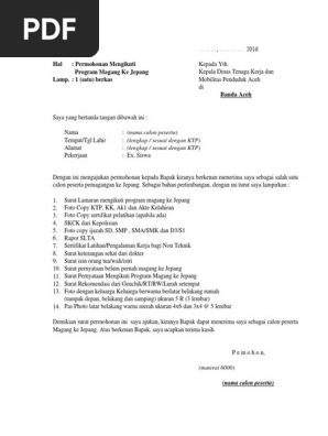 Surat Pernyataan Magang Pdf