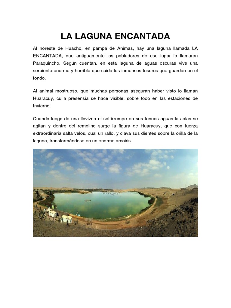 Leyenda de la Laguna Encantada de Huacho | PDF | Ciencias sociales