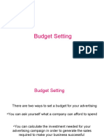 Budget Setting