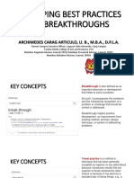 Developing Best Practices and Breakthroughs