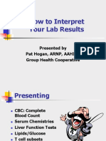 How To Interpret Your Lab Results: Presented by Pat Hogan, ARNP, AAHIVS Group Health Cooperative