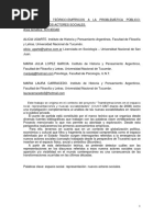 ACERCAMIENTOS TEÓRICO-EMPÍRICOS A LA PROBLEMÁTICA PÚBLICOPRIVADO Y NUEVOS ACTORES SOCIALES