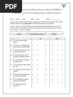 Inventario de Conducta Sexual Infantil (CSBI) (Forma 2) | PDF ...