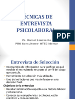 Tecnicas de Entrevista Psicolaboral PDF