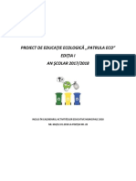 Proiect de Educatie Ecologica