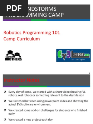 Lego Mindstorms Programming Camp Software Technology Engineering