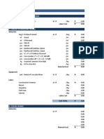 PM BOQ Construction Material Estimate Sheet