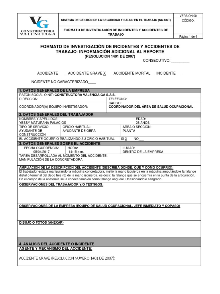 Formato de Investigación de Incidentes y