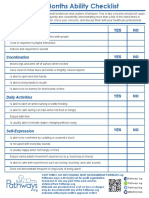 Ability Birth To 6 Years Checklist