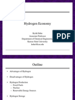 Hydrogen Economy: Keith Hohn Associate Professor Department of Chemical Engineering Kansas State University Hohn@ksu - Edu