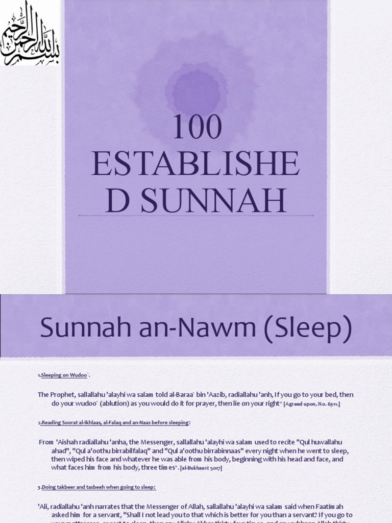 Sunnah Practices for Sleep and Prayer | PDF | Muhammad | Monotheistic ...