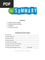 summary sentence frames