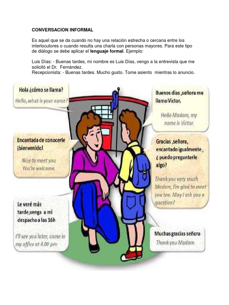 Ejemplos de Conversación Informal | PDF