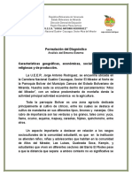 Características Geográficas, Económicas, Sociales Culturales y Cantidad Aproximada de Habitantes.