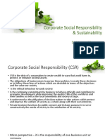 Corporate Social Responsibility & Sustainability: Dr. Mousumi Sengupta Term II