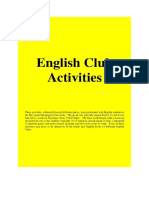 Activity Lists For English Club 2017