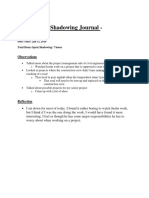 Shadowing Journal 4