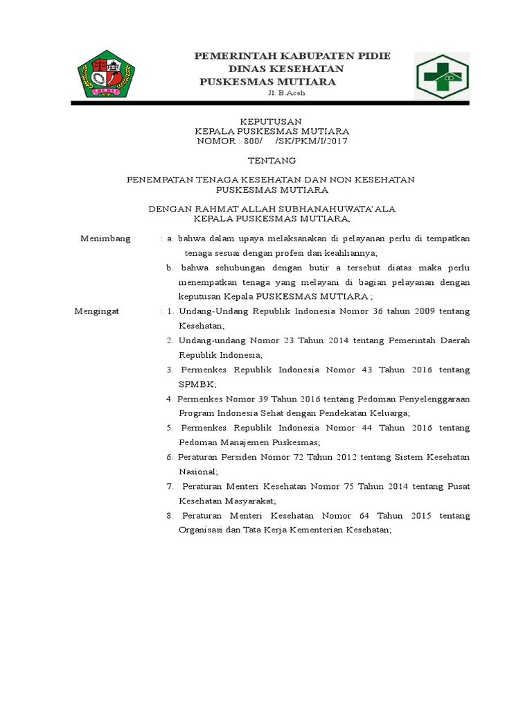 SK Penempatan Tenaga Ok