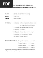 Acara Sukaneka Hari Keluarga 2017