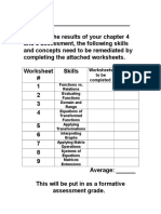 4-6 Remediation Worksheets