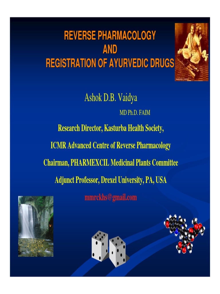 Reverse Pharmacology AND Registration of Ayurvedic Drugs | PDF ...