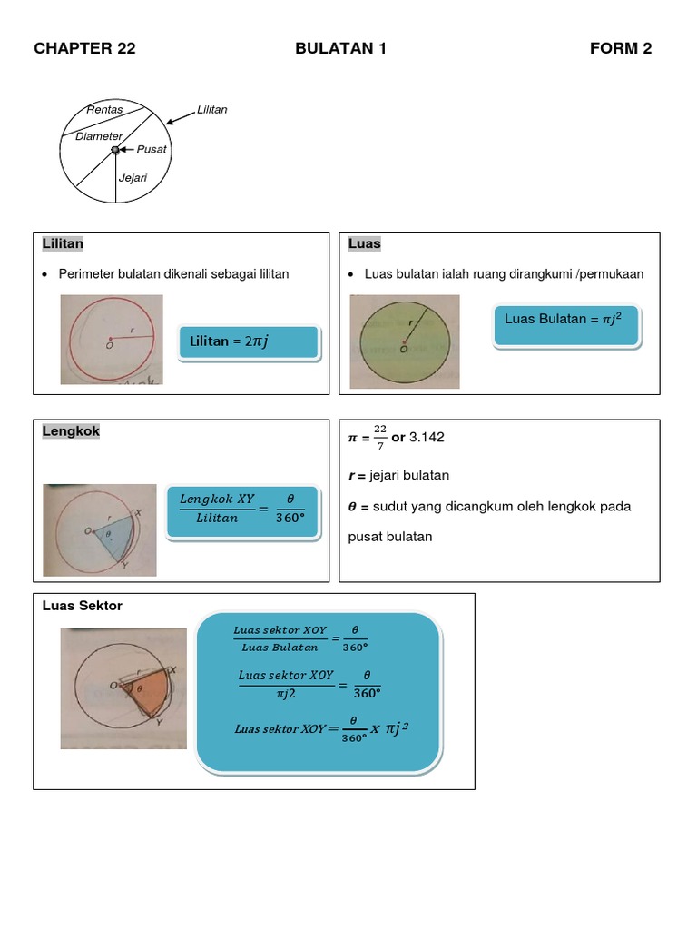 Rumus Luas dan Lilitan Bulatan | PDF